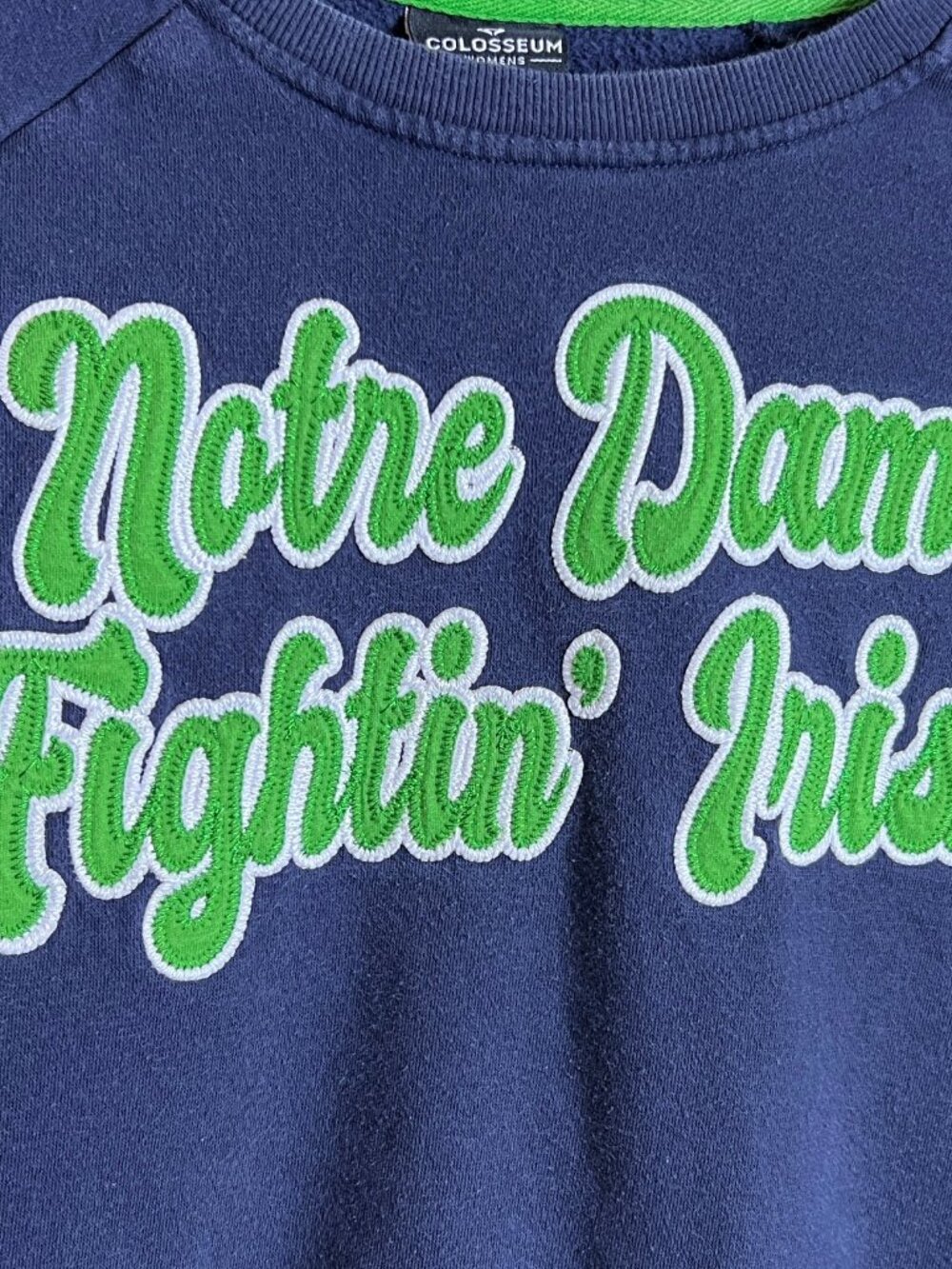 Notre Dame Fighting Irish Sweatshirt‎ Colosseum Blue Medium - Picture 3 of 5